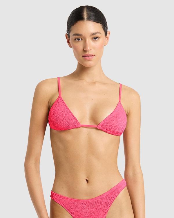 Bond-Eye Swimwear - Luana Triangle Bikini Top - Bikini Tops (Neon Azalea Recycled) Luana Triangle Bikini Top