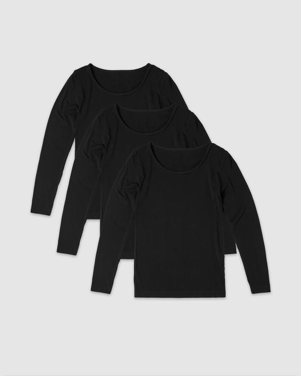 Boody - 3 Pack  Long Sleeve Top - Tops (Black) 3-Pack  Long Sleeve Top