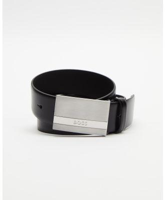BOSS - Baxton Leather Belt - Belts (Black) Baxton Leather Belt