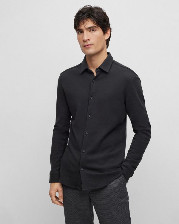 BOSS - Roan F Shirt - Shirts & Polos (Black) Roan F Shirt