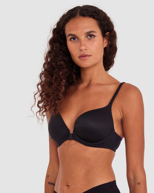 Bras N Things - Body Bliss Front Closure Contour Plunge Bra - Lingerie (Black) Body Bliss Front Closure Contour Plunge Bra