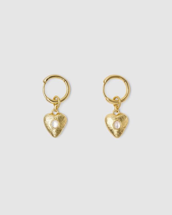 Brie Leon - Pearl Locket Earrings - Jewellery (Gold) Pearl Locket Earrings