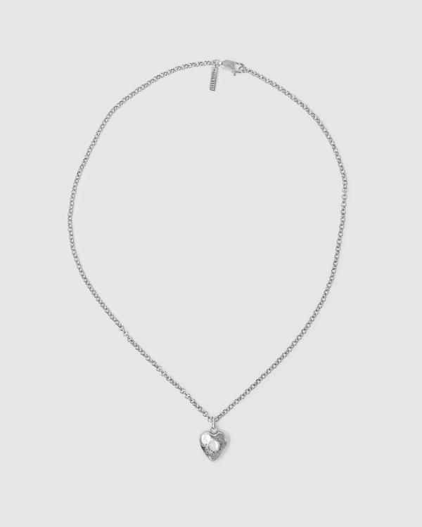 Brie Leon - Pearl Locket Necklace - Jewellery (Silver) Pearl Locket Necklace