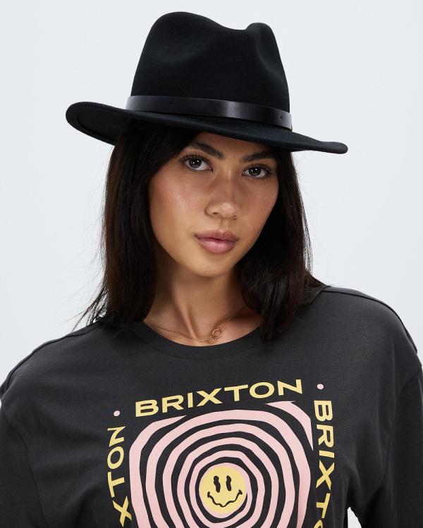 Brixton - Adjustable Messer Fedora - Hats (Black) Adjustable Messer Fedora