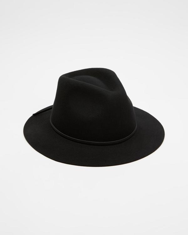 Brixton - Adjustable Wesley Fedora - Hats (Black) Adjustable Wesley Fedora
