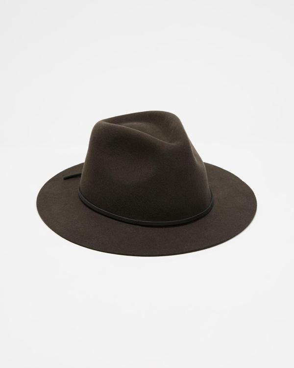 Brixton - Wesley Packable Fedora - Hats (Washed Black) Wesley Packable Fedora