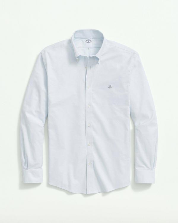 BROOKS BROTHERS - Stretch Non Iron Oxford Button Down Collar Sport Shirt, Slim Fit - Casual shirts (GREY) Stretch Non-Iron Oxford Button-Down Collar Sport Shirt, Slim Fit