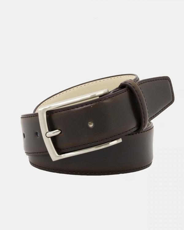 Buckle - Casablanca Leather Belt - Belts (Brown) Casablanca Leather Belt