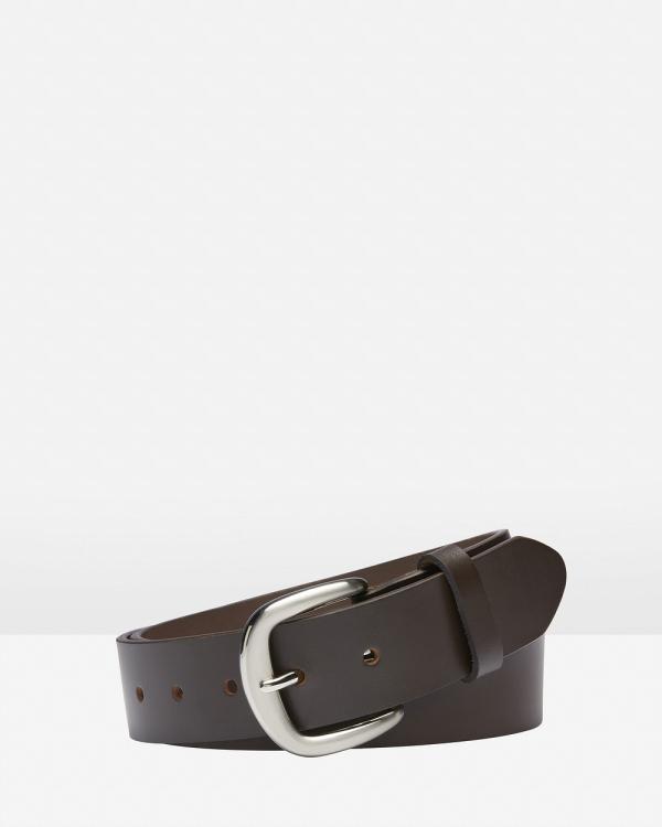 Buckle - Cassidy Leather Belt - Belts (Brown) Cassidy Leather Belt