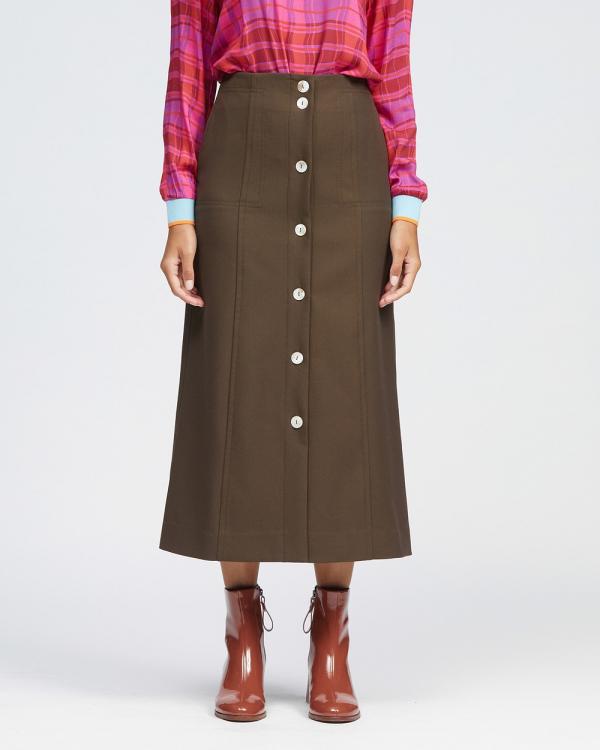 bul - Antrim Skirt - Skirts (Chocolate) Antrim Skirt