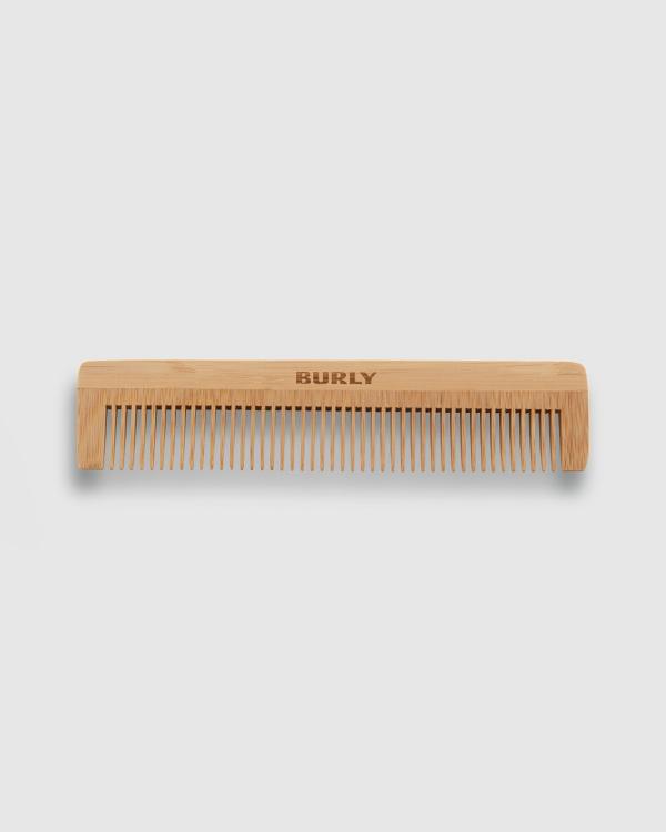 BURLY - Bamboo Pocket Comb - Hair (Brown) Bamboo Pocket Comb