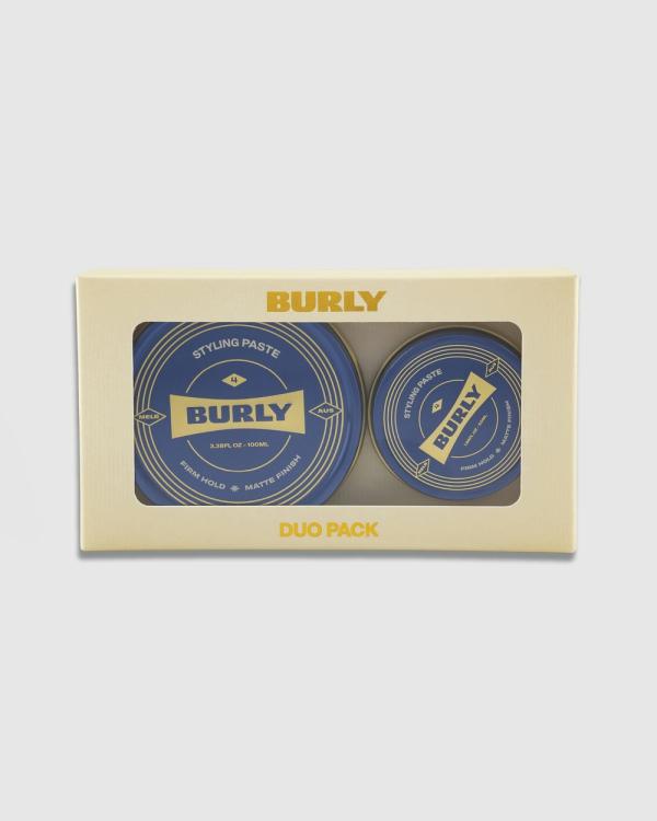 BURLY - DUO Pack   Styling Paste   Firm Hold   Matte Finish   Australian Made - Hair (Grey) DUO Pack - Styling Paste - Firm Hold - Matte Finish - Australian Made