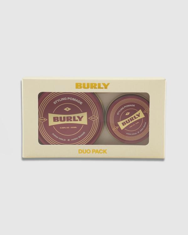 BURLY - DUO Pack   Styling Pomade   Water Based   High Shine   Firm Hold   Australian Made - Hair (Grey) DUO Pack - Styling Pomade - Water Based - High Shine - Firm Hold - Australian Made