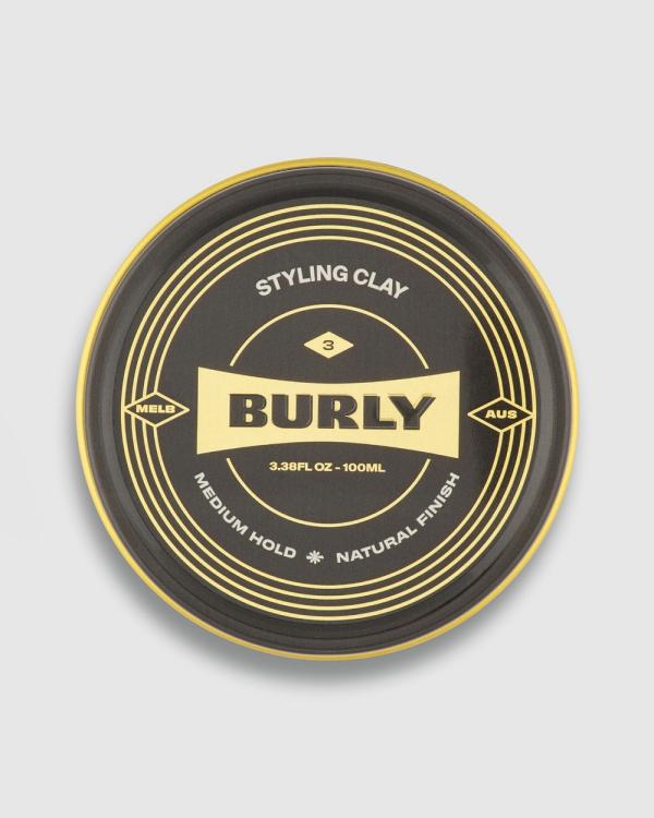 BURLY - Styling Clay   Medium Hold   Matte Finish   Australian Made - Hair (Grey) Styling Clay - Medium Hold - Matte Finish - Australian Made