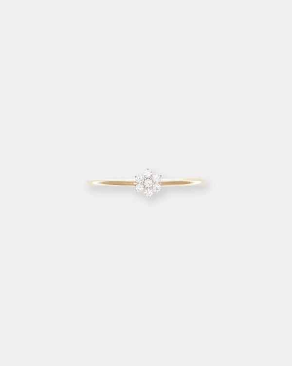 By Charlotte - 14k Gold Crystal Lotus Flower Ring - Jewellery (Gold) 14k Gold Crystal Lotus Flower Ring