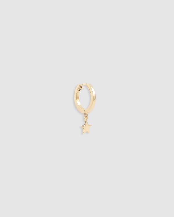By Charlotte - 14k Gold Wish Upon a Star Single Hoop - Jewellery (Gold) 14k Gold Wish Upon a Star Single Hoop