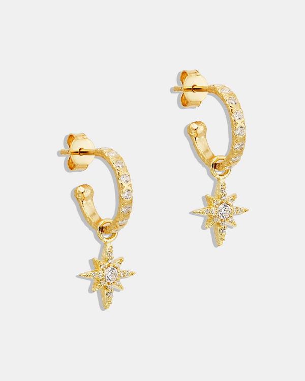 By Charlotte - Gold Dancing In Starlight Hoops - Jewellery (Gold) Gold Dancing In Starlight Hoops