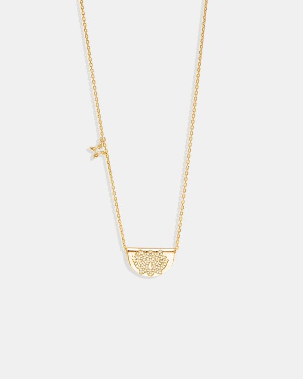 By Charlotte - Gold Live in Light Lotus Necklace - Jewellery (Gold) Gold Live in Light Lotus Necklace
