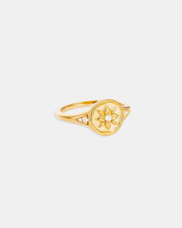 By Charlotte - Gold Live in Love Ring - Jewellery (Gold) Gold Live in Love Ring