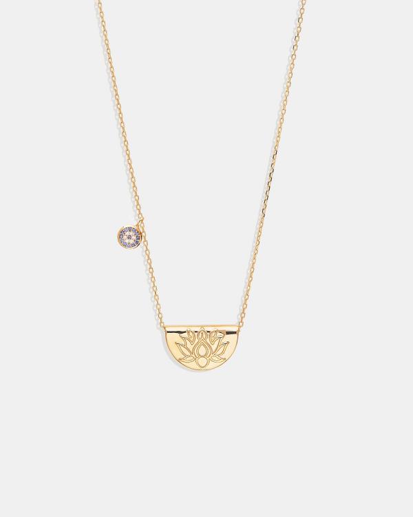 By Charlotte - Gold Lucky Lotus Necklace - Jewellery (Gold) Gold Lucky Lotus Necklace