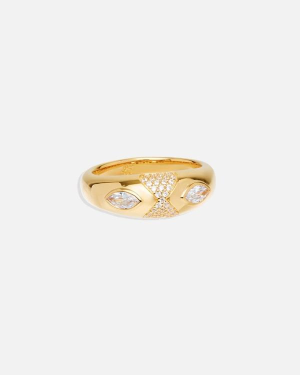 By Charlotte - Gold Watchful Gaze Ring - Jewellery (Gold) Gold Watchful Gaze Ring