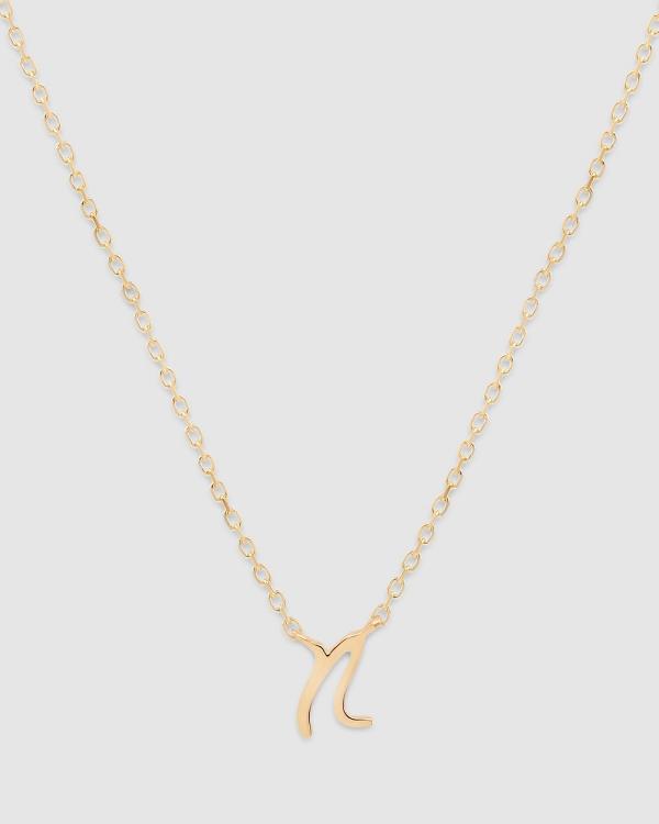 By Charlotte - Love Letter 'N' Necklace - Jewellery (Gold) Love Letter 'N' Necklace