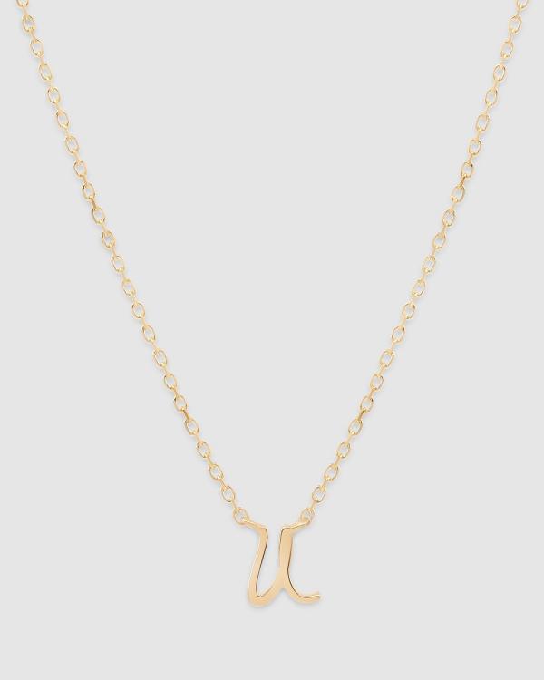 By Charlotte - Love Letter 'U' Necklace - Jewellery (Gold) Love Letter 'U' Necklace