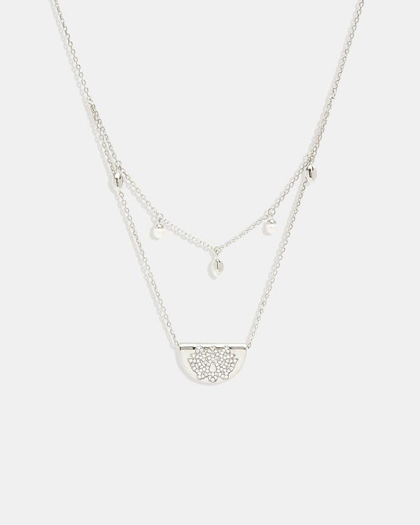 By Charlotte - Silver Live in Peace Lotus Necklace - Jewellery (Silver) Silver Live in Peace Lotus Necklace