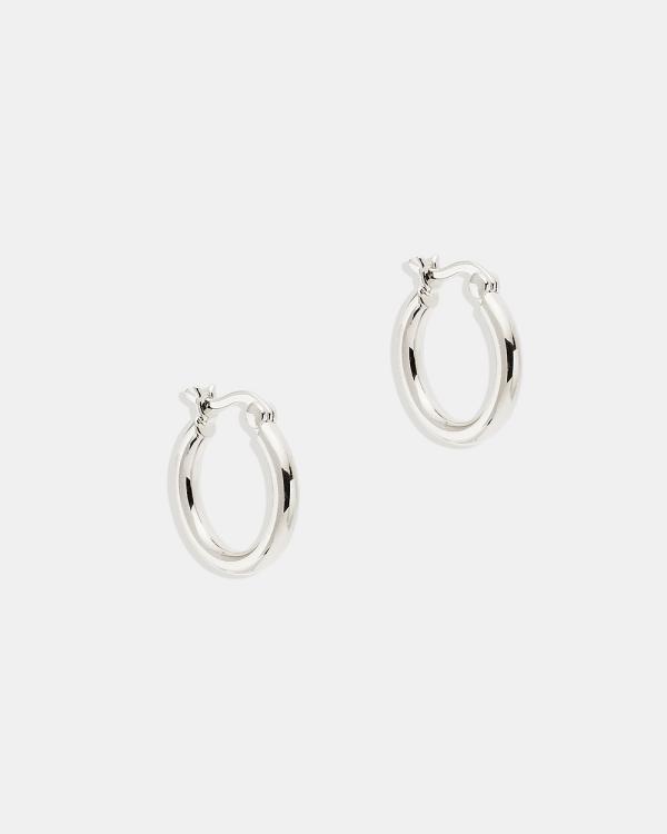 By Charlotte - Silver Sunrise Small Hoops - Jewellery (Silver) Silver Sunrise Small Hoops
