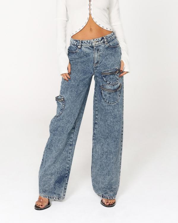 BY.DYLN - Carson Jeans - Mom Jeans (Light Blue) Carson Jeans