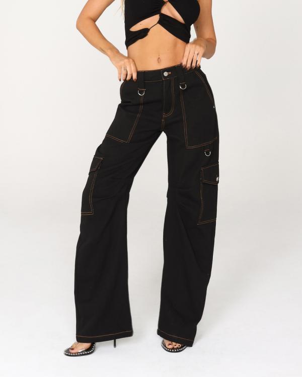 BY.DYLN - Ella Pants - Relaxed Jeans (Black) Ella Pants