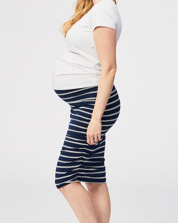 Cake Maternity - Tiramisu Maternity Skirt - Pencil skirts (Navy) Tiramisu Maternity Skirt