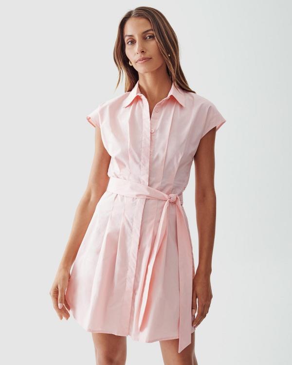 Calli - Bonnie Shirt Dress - Dresses (Pale Pink) Bonnie Shirt Dress