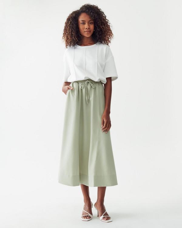 Calli - Bridget Midi Skirt - Skirts (Sage Green) Bridget Midi Skirt