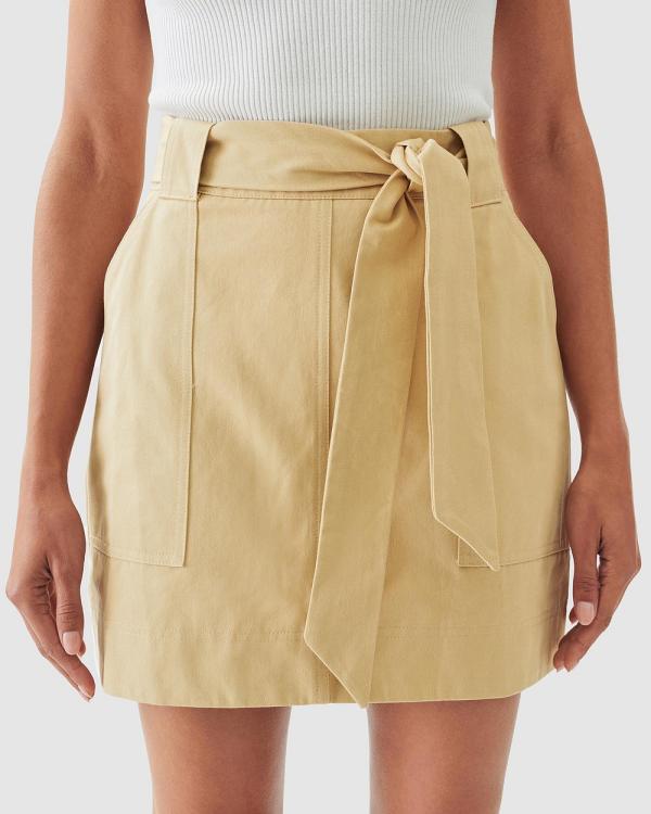 Calli - Frankie Mini Skirt - Skirts (Tan) Frankie Mini Skirt