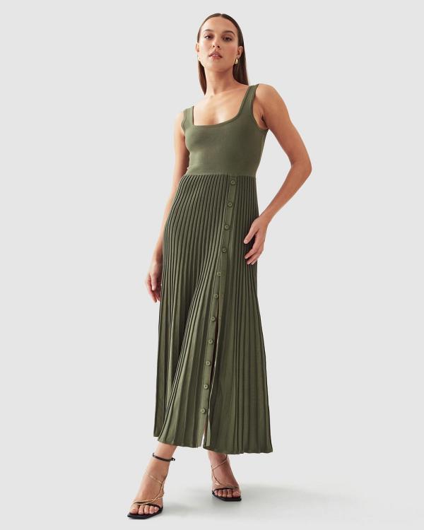 Calli - Lani Knit Dress - Dresses (Sage Green) Lani Knit Dress