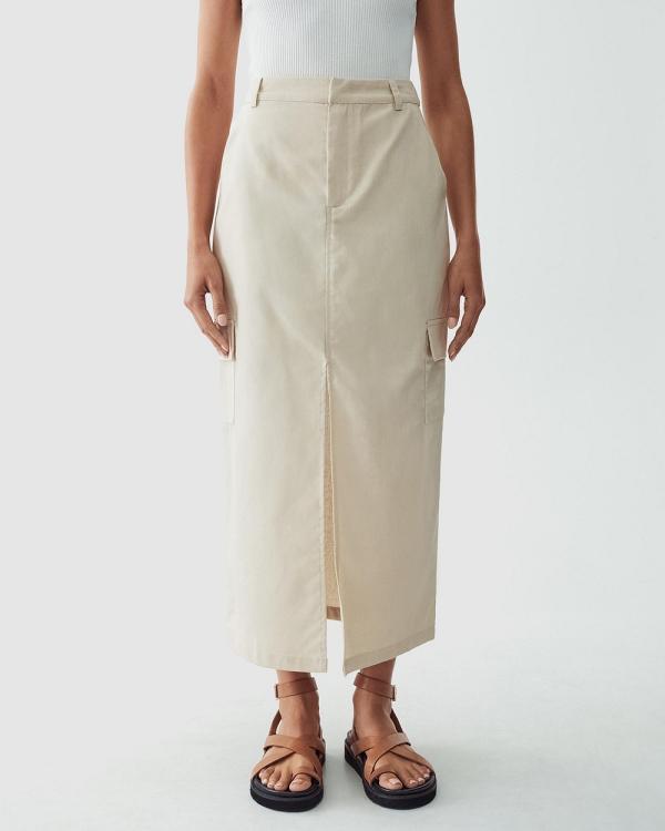 Calli - Olesia Midi Skirt - Skirts (Sand) Olesia Midi Skirt