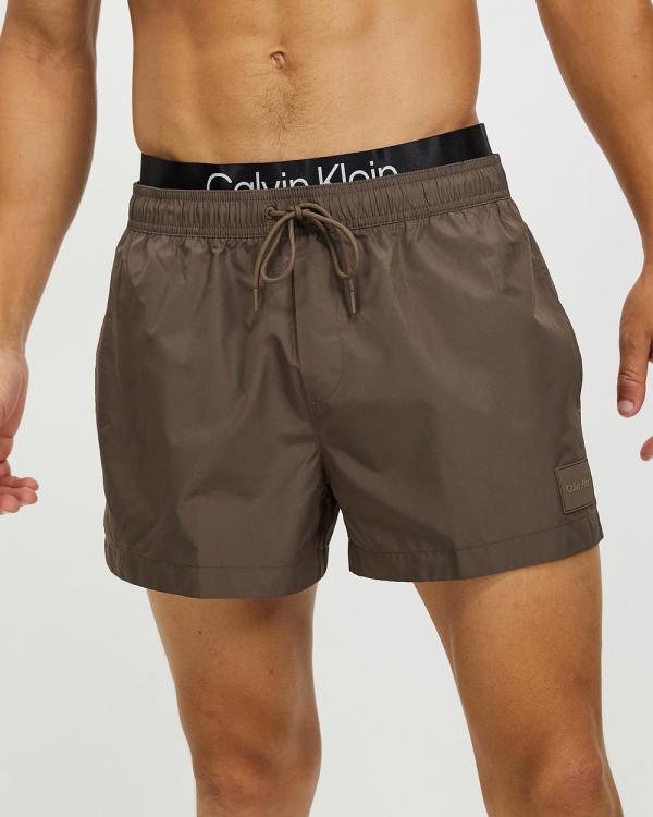 Calvin Klein - Core Steel Shorts Double Waistband - Swimwear (Rustic Copper) Core Steel Shorts Double Waistband