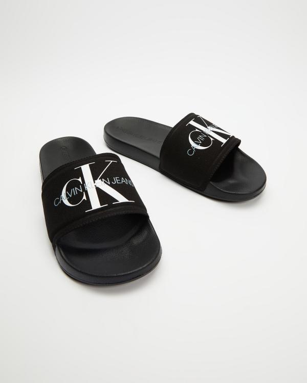 Calvin Klein Jeans - Slide Monogram Co - Sandals (Black) Slide Monogram Co