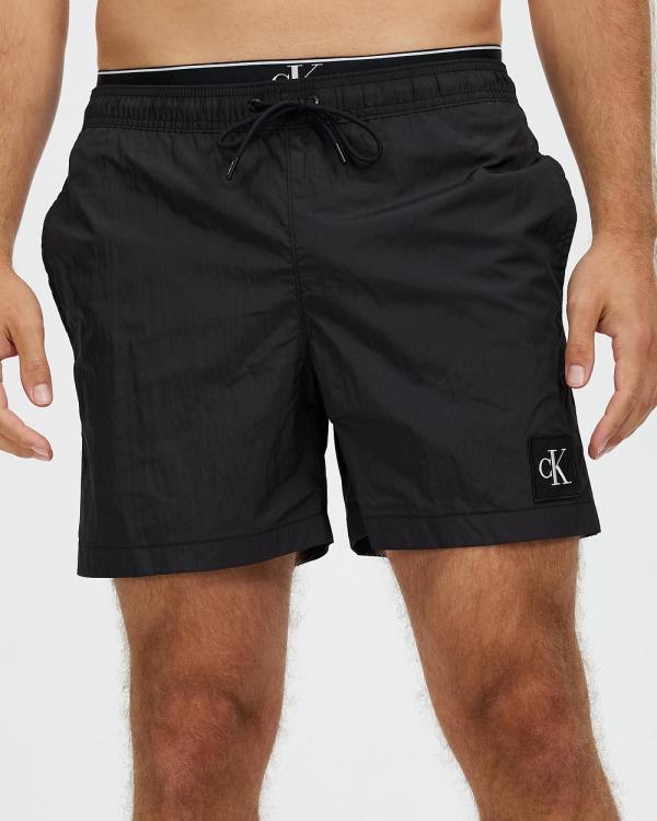 Calvin Klein - Medium Double Swim Shorts - Swimwear (Black) Medium Double Swim Shorts