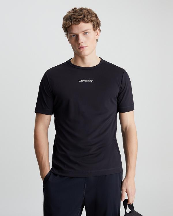 Calvin Klein Performance - Modern Sport Crewneck T Shirt - T-Shirts & Singlets (BLACK BEAUTY) Modern Sport Crewneck T-Shirt