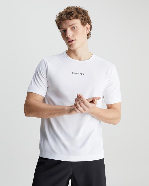 Calvin Klein Performance - Modern Sport Crewneck T Shirt - T-Shirts & Singlets (BRILLIANT WHITE) Modern Sport Crewneck T-Shirt