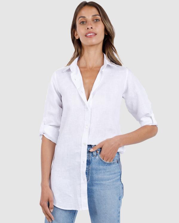 CAMIXA - Gaia Long shirt Tunic - Casual shirts (White) Gaia Long shirt Tunic