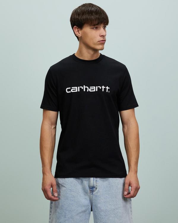 Carhartt - SS Script T Shirt - T-Shirts & Singlets (Black & White) SS Script T-Shirt