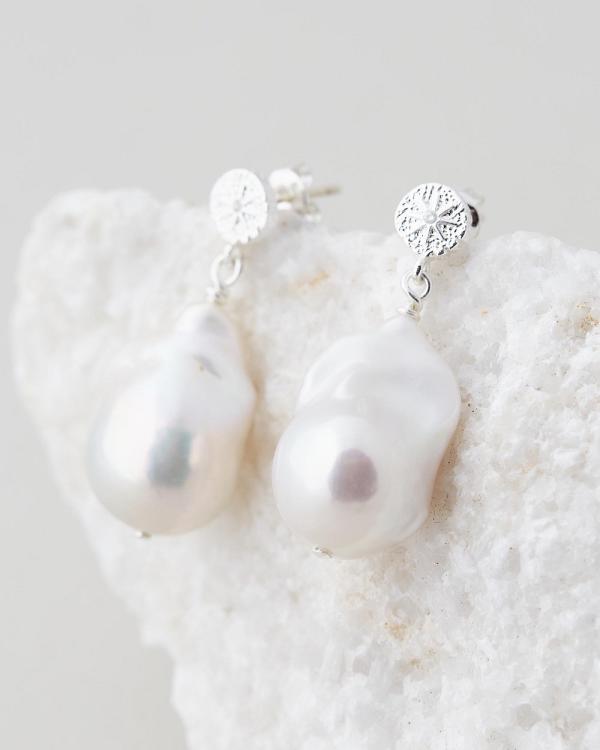 Carly Paiker - Sunburst Baroque Pearl Earrings - Jewellery (Silver) Sunburst Baroque Pearl Earrings
