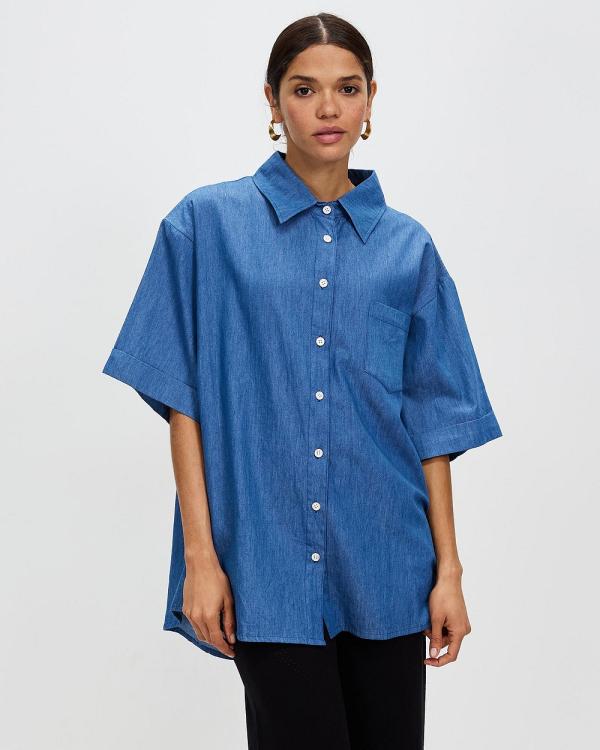 Cartel & Willow - Belle Shirt - Tops (Denim Chambray) Belle Shirt