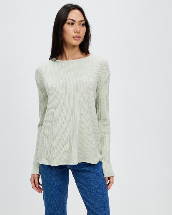 Cartel & Willow - Lola Long Sleeve Top - Jumpers & Cardigans (Mint Knit) Lola Long Sleeve Top