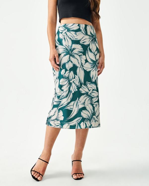 CHANCERY - Merrie Slip Midi Skirt - Skirts (Summer Lillies) Merrie Slip Midi Skirt