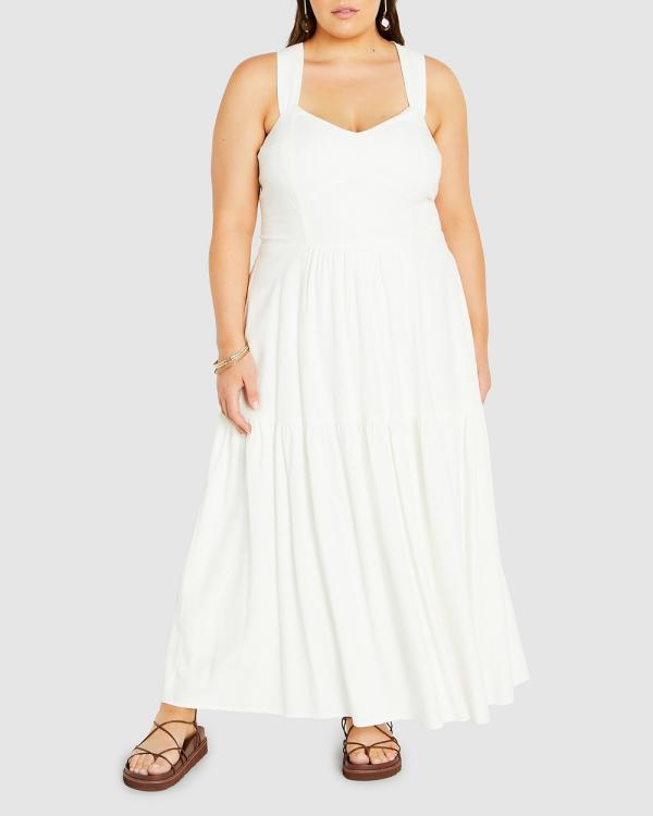 City Chic - Bailey Dress - Dresses (White) Bailey Dress