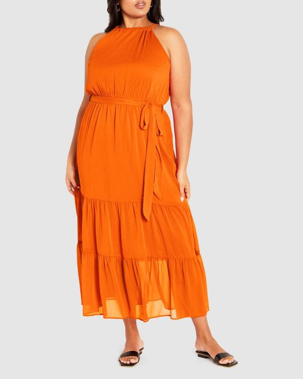City Chic - Callie Maxi Dress - Dresses (Orange) Callie Maxi Dress